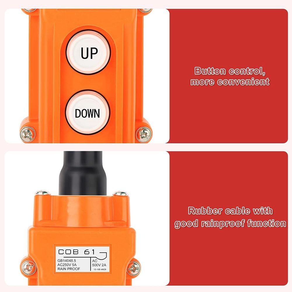 Rain Proof Up-Down Switch Control Station Crane Pendant Hoist Push Button C217