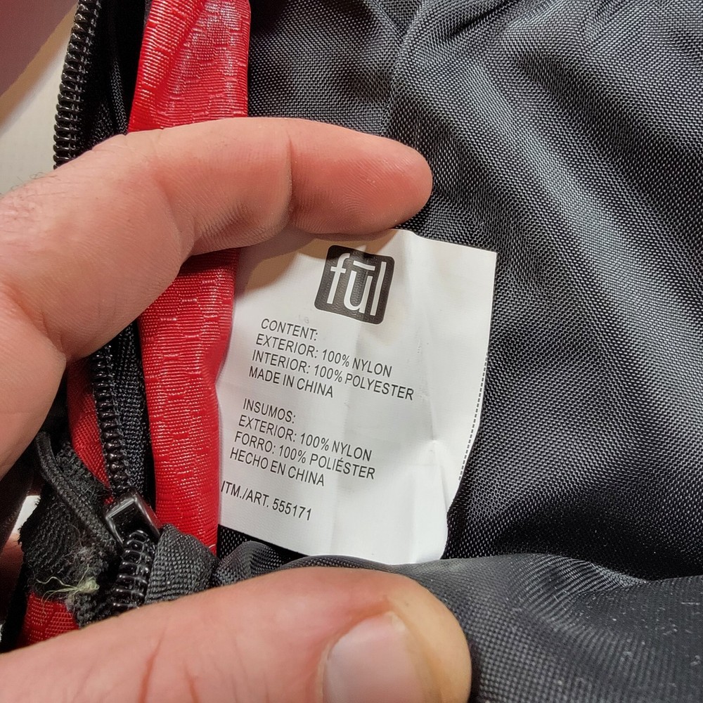 Ful Hydration Backpack Red Black Hiking Pack No Bladder Outdoor