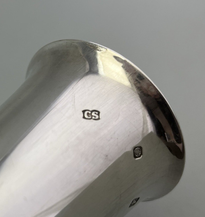 Modern Solid Silver Stirrup Cup Camelot Silverware Sheffield 1996 295g DLZX