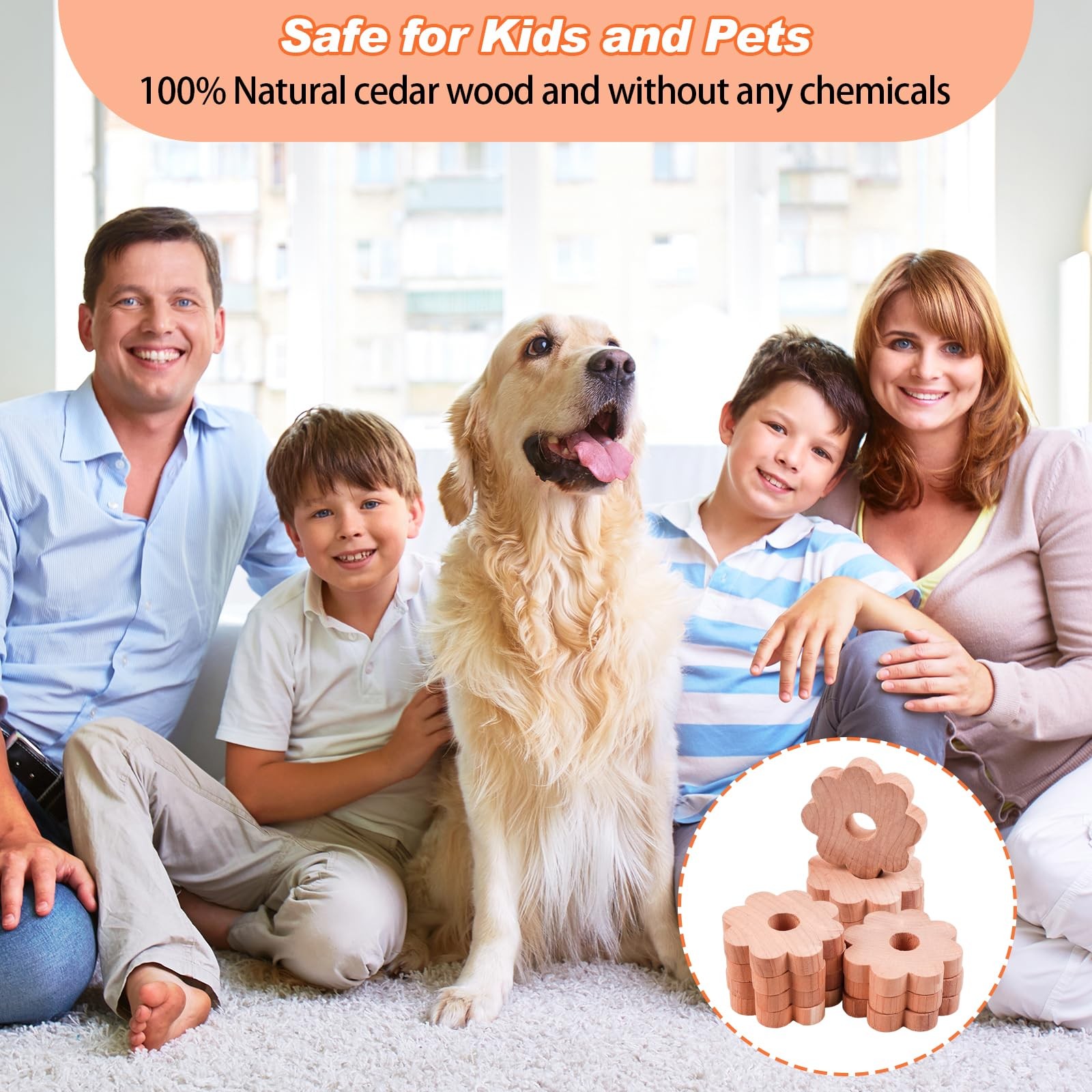 12 Pcs Cedar Blocks for Clothes Storage Flower Cedar Chips for Closets and Drawe