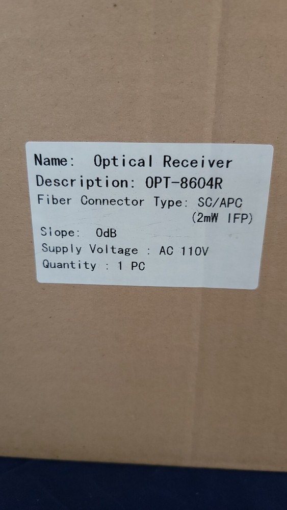Optical Receiver OPT- 8604r Opticaltimes Optical Node Fiber Technologies