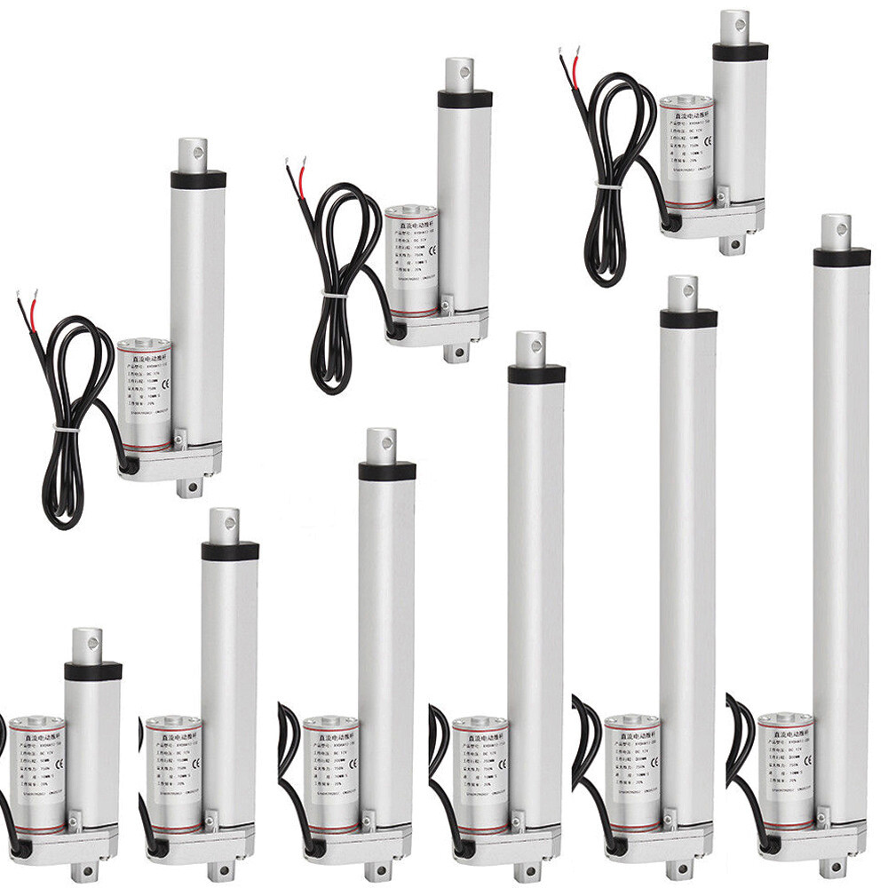 2 Dual DC 12V Electric Linear Actuator W/ Wireless Motor Controller Brackets Set