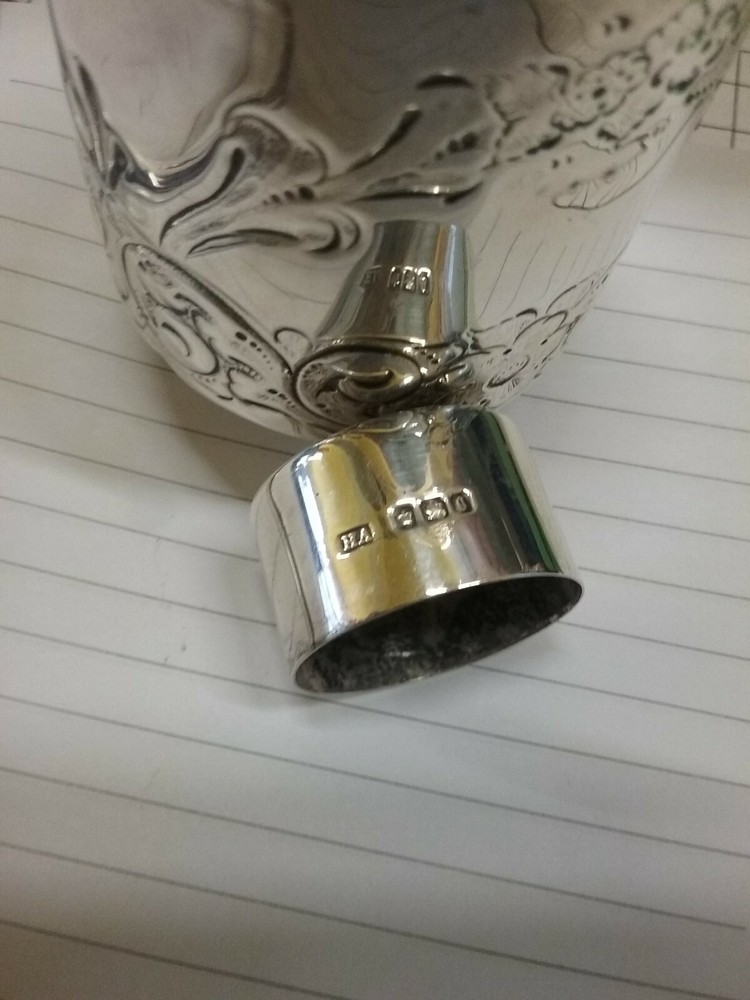 sterling silver ornate tea caddy