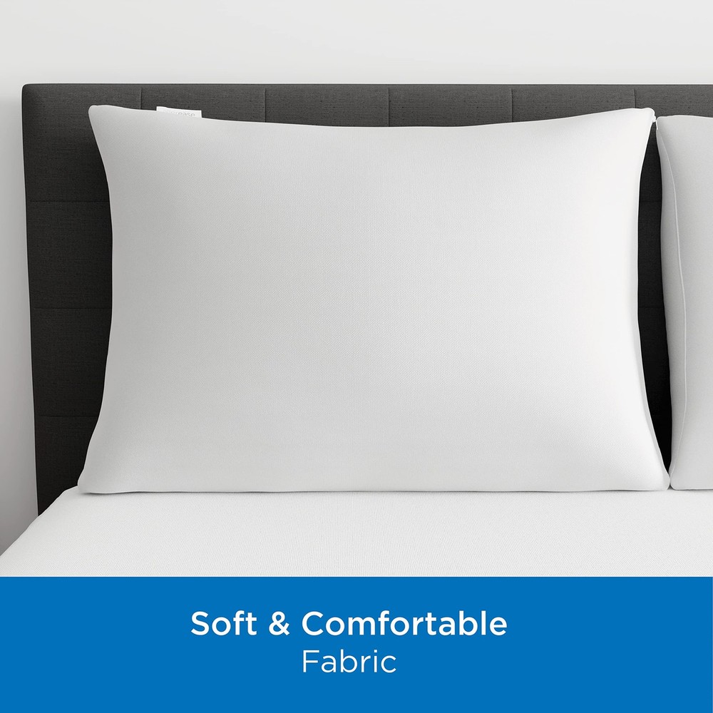 Set of 2 Standard/Queen AllerEase Pillow Protectors - Moisture Wicking, Advan...
