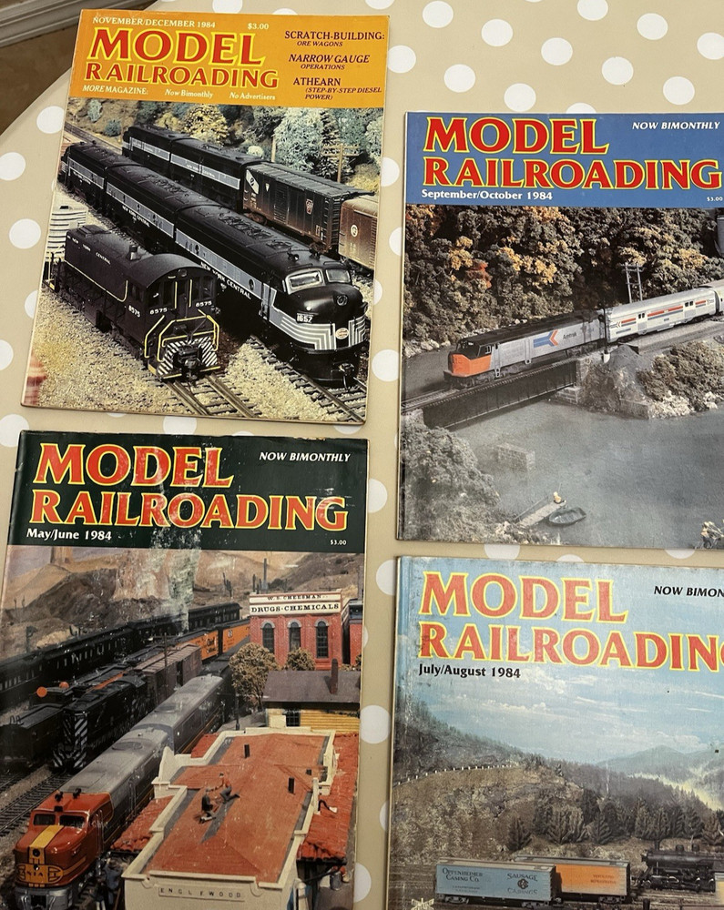 Model Railroading Magazine 1984 Complete 6 Issues Design, Landscape, Instruction