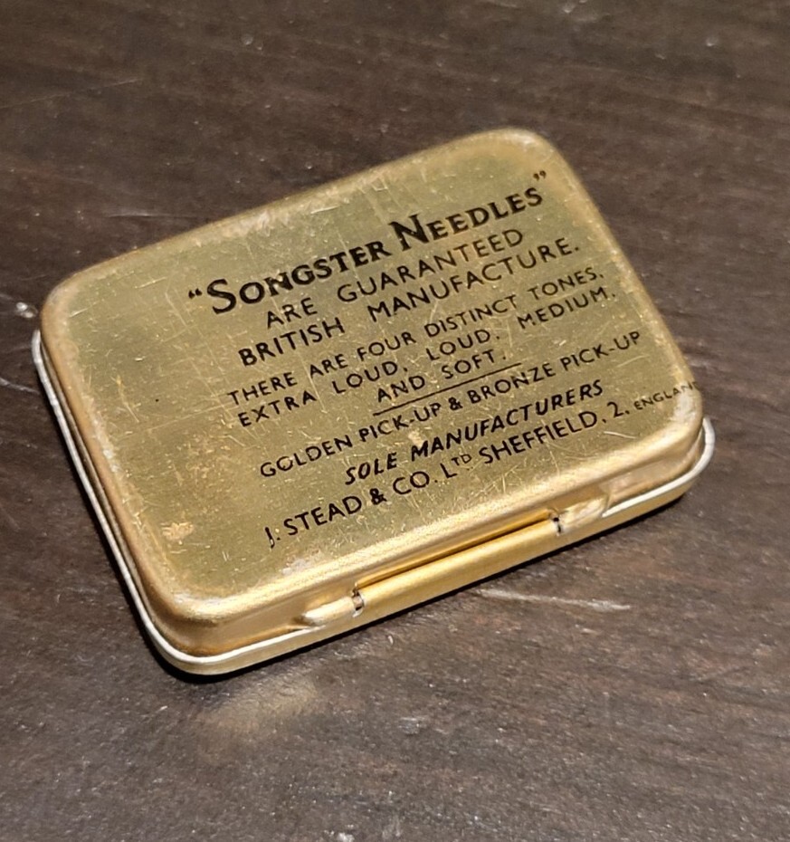Gramophone phonograph needle Tin Songster Empty