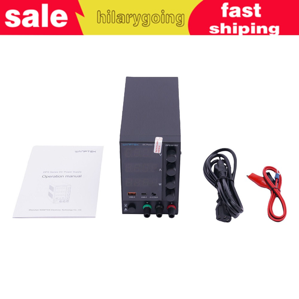 0-30V 0-10A DC Power Supply Lab Variable Adjustable Regulated Bench Switching