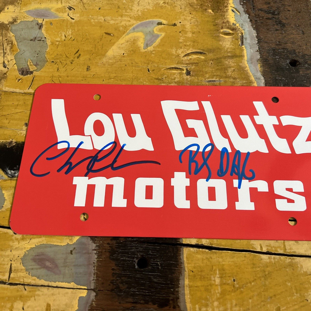 Chevy Chase Beverly D'Angelo Autographed Signed Lou Glutz Replica Plate BAS Wit