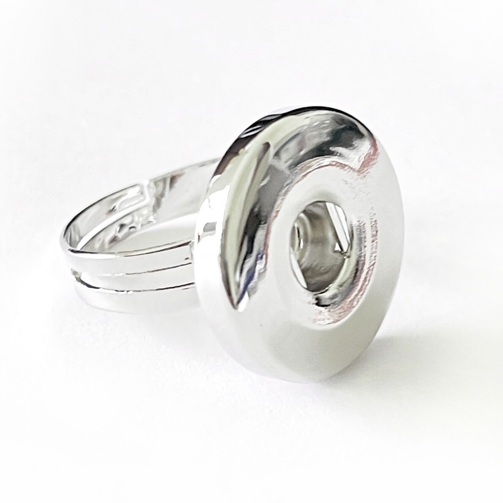 Simple Adjustable Snap Button Ring Fits 18-20mm Snaps