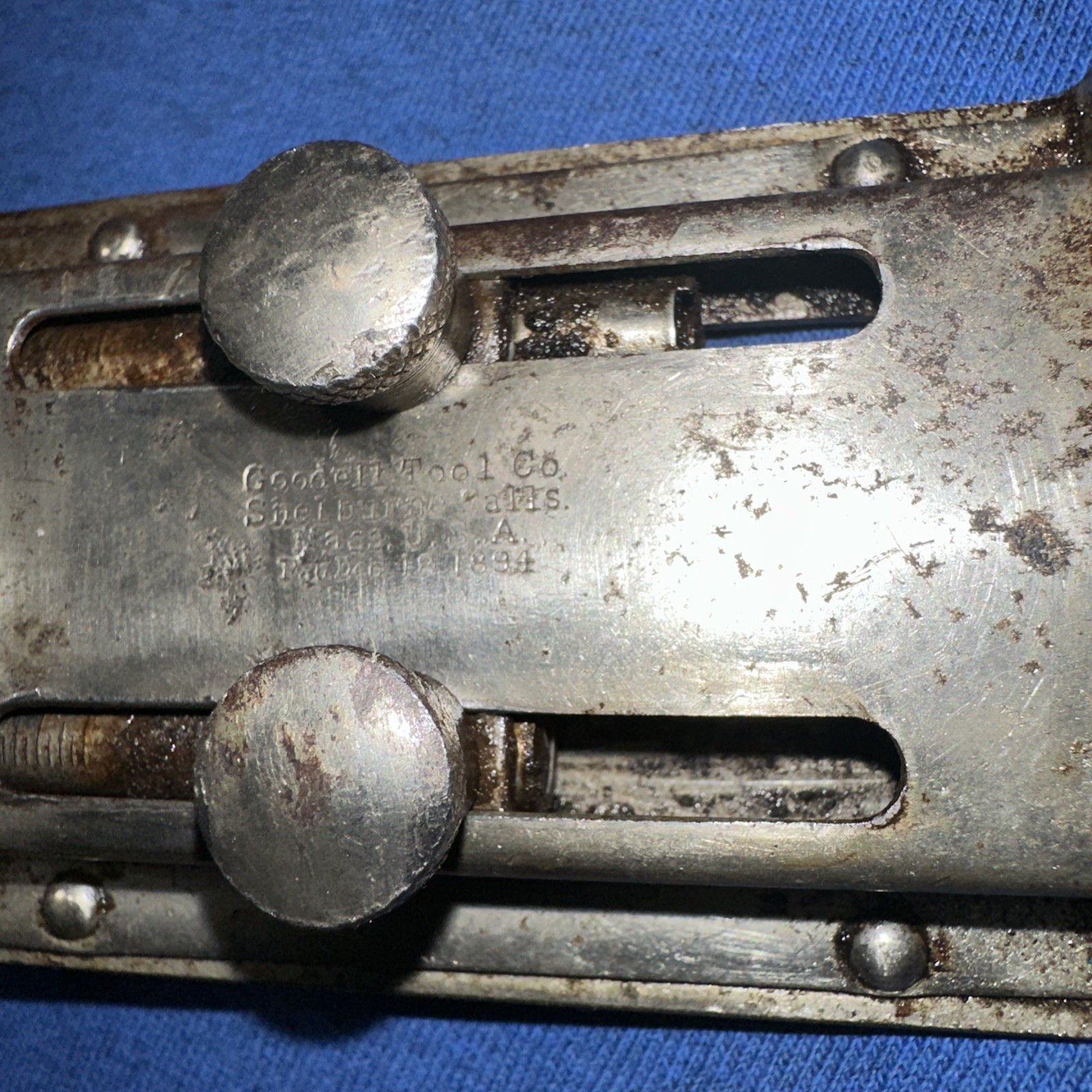 Goodell tool company butt gauge antique vintage Shellburne Falls Mass.