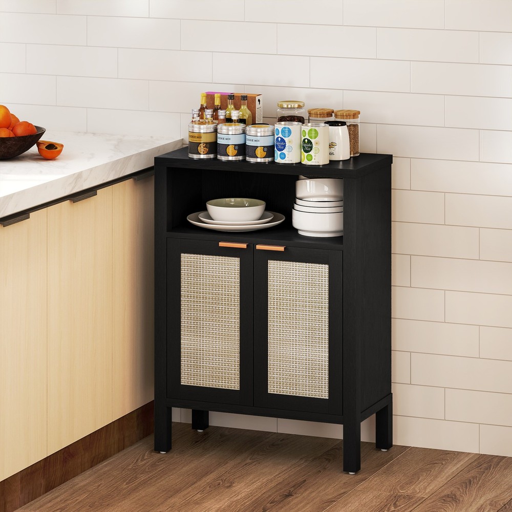 Sideboard Adjustable 3 Level Shelf Setup To Fit Your Storage Needs