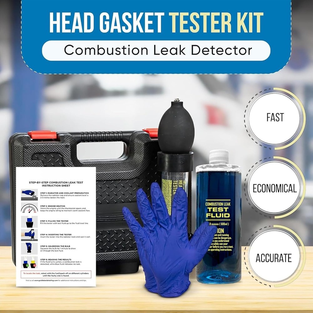 Combustion Leak Detection Kit - 100+ Tests (Includes 18oz Detection Fluid)