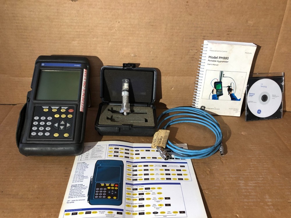 GE PM880 Portable Hygrometer Set Sample System Moisture Analyzer Kit