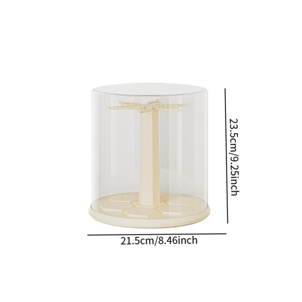Rotatable Figure Display Case Doll Display Stand for Plush Figures Keychain