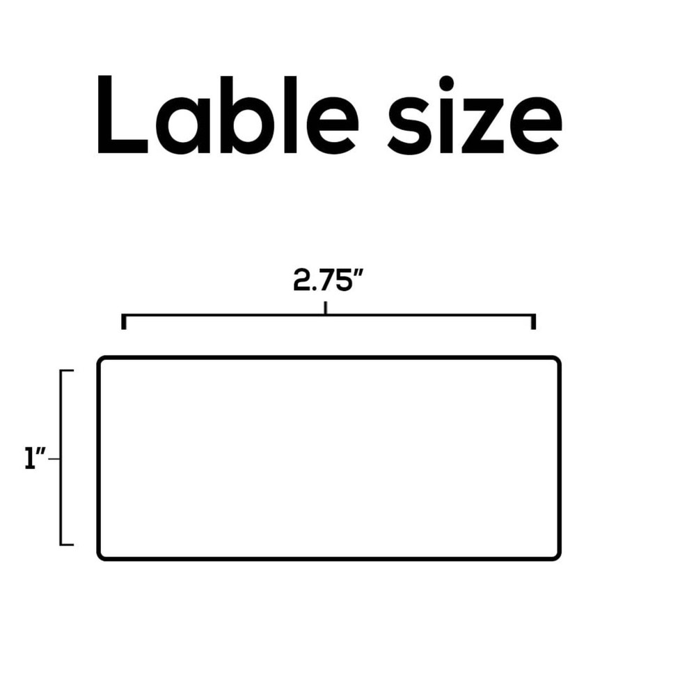 1" x 2.75" Multipurpose White Lables: 128 Labels