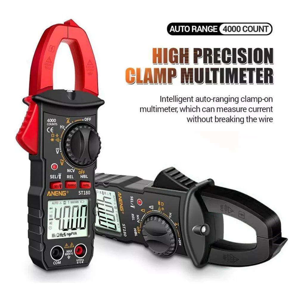Digital Clamp Multimeter Tester AC DC Voltage RMS Amp Meter Auto Range Handheld