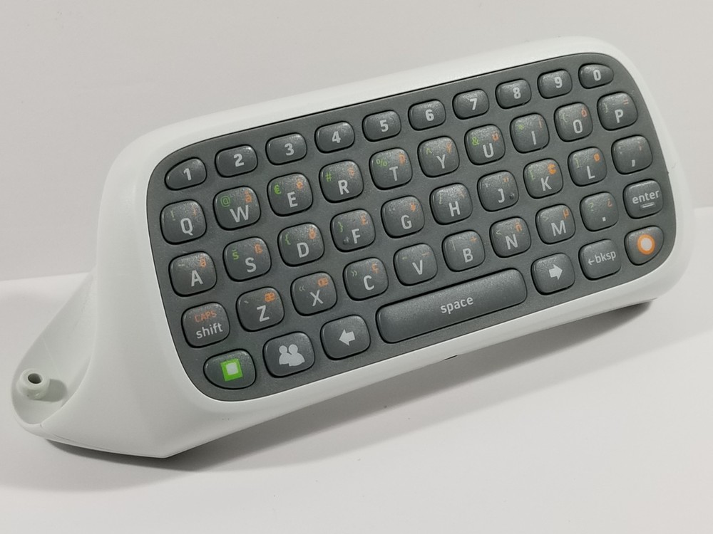 ¤ Official White Chat Pad Controller Keyboard Wired Microsoft Xbox 360 OEM Work*