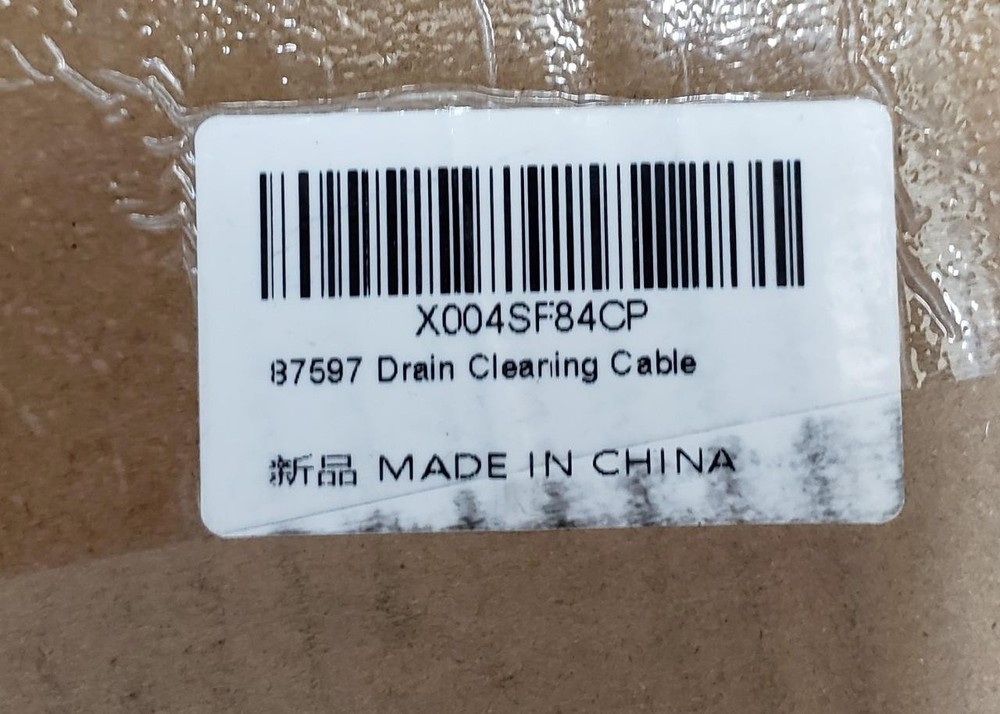 87597 Drain Cleaning Cable 1/2" x 75' Solid Core