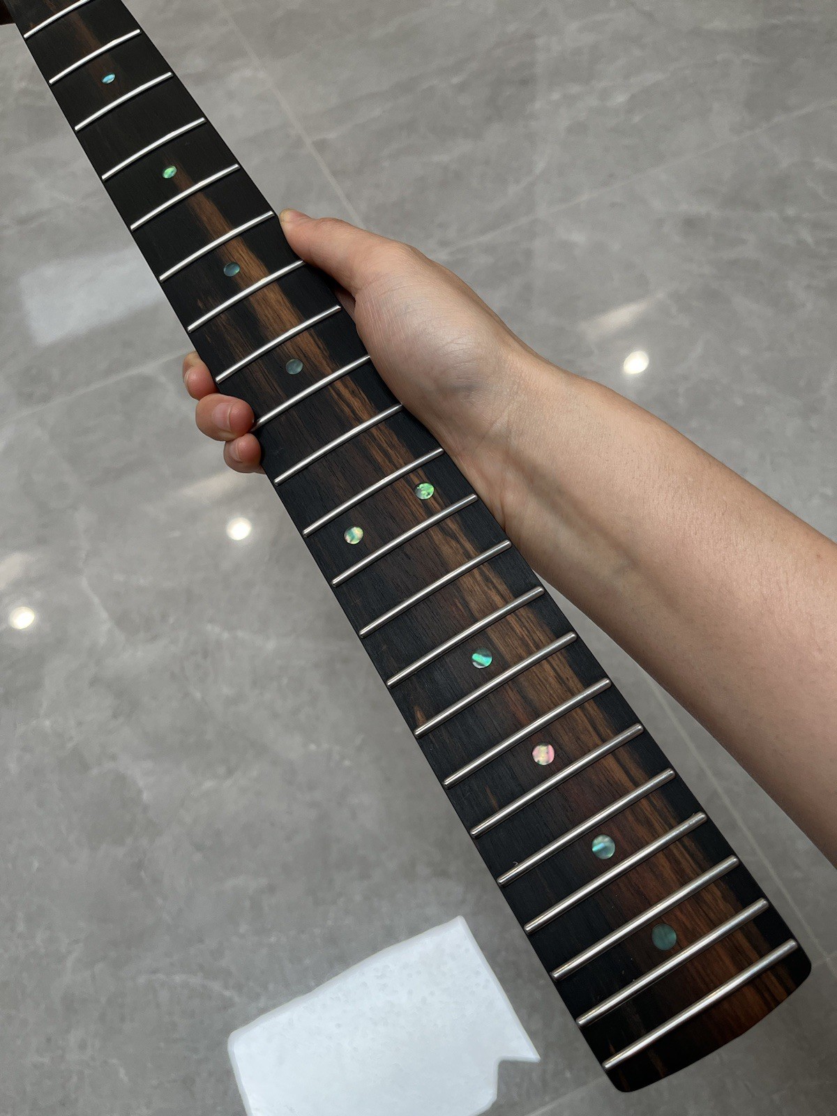 NEW Stainless Jumbo Frets Ebony 22frets Roasted Flame Maple electric guitar neck