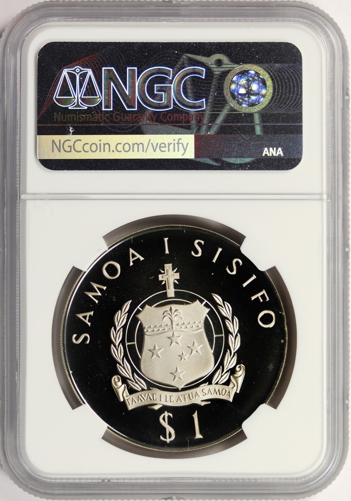 1978 Samoa Silver 1 Tala First Transpacific Flight NGC PF69UCAM