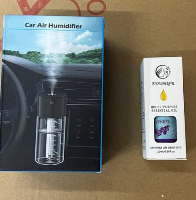 Car Air Humidifier Diffuser w/ Essential Oil – USB Mini Mist, Aromatherapy Kit