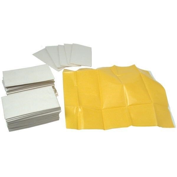 50 White & Yellow Ruby Parcel Papers 80 x 45mm