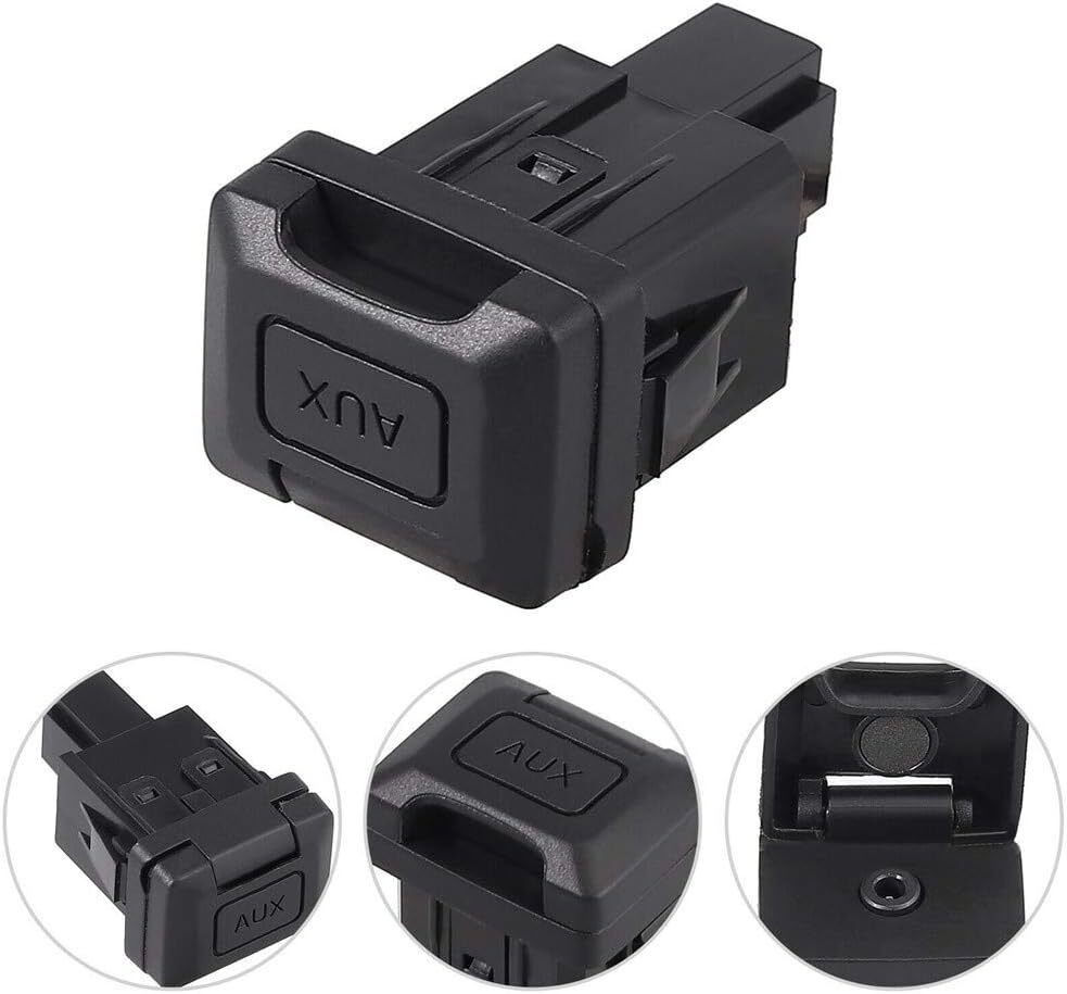 RLP Aux Port Replacement Auxiliary Input Jack Adapter Black