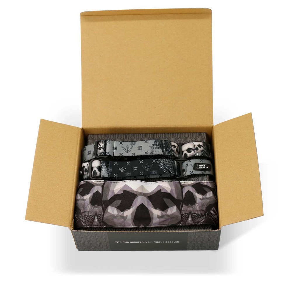 Bunkerkings 4-Point Strap & Headband Pack - CMD / VIO - Black Skull Coronation