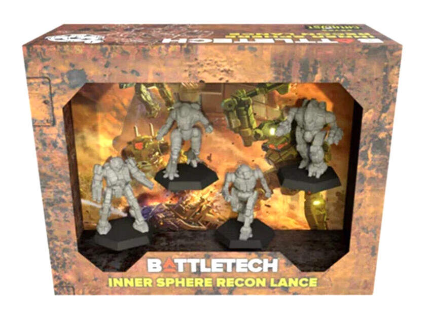 Battletech Recon Lance Mech Force Pack - Javelin Firestarter Ostscout Spector