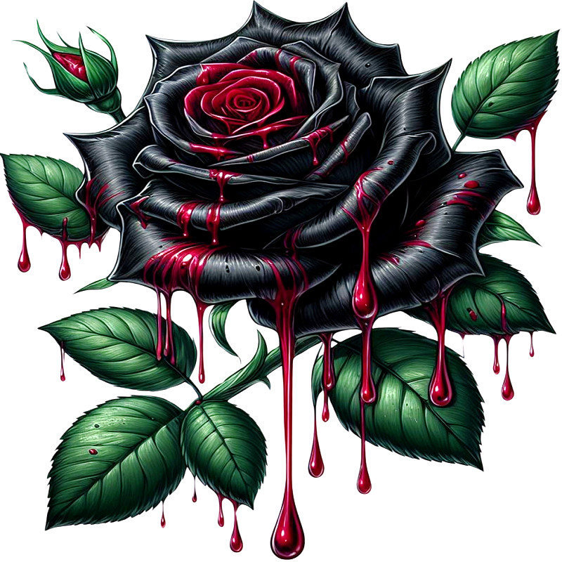 30 Custom Artistic Black Rose Personalized Address Labels