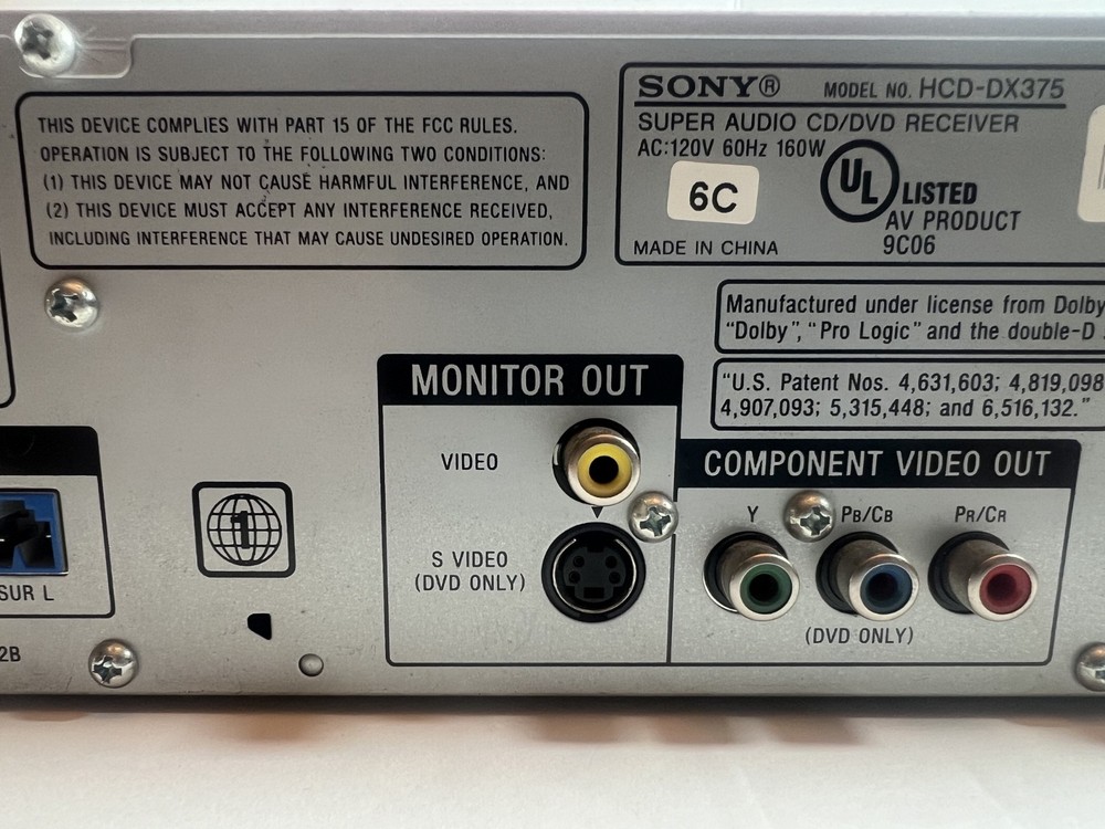 Sony HCD-DX375 Super Audio CD.DVD Receiver