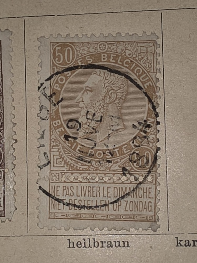 Foreign Belgium 50c Stamp Used - #I484
