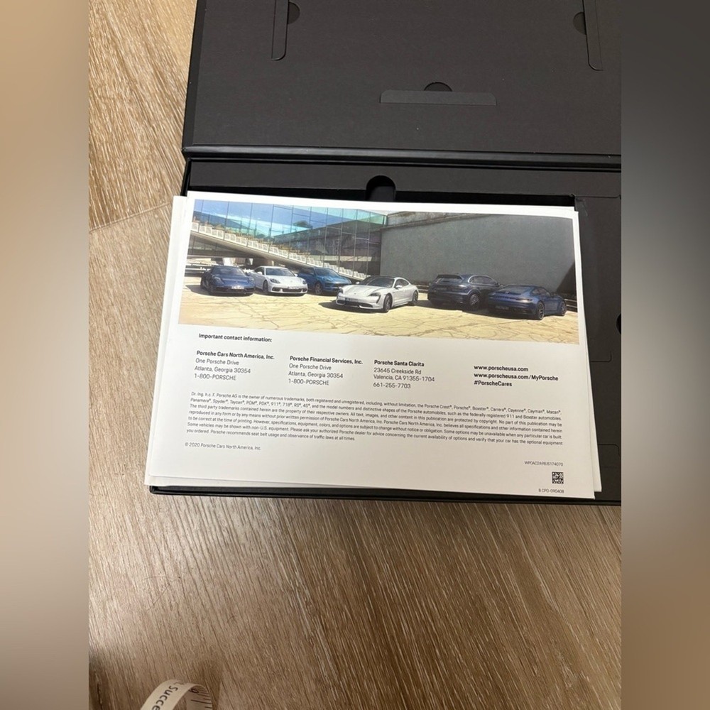 Porsche CPO Presentation Box OEM Documents Booklet