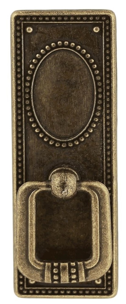 (5 Pack) 3-3/4 inch Vintage Federal Style Vertical Rectangular Drop Pull Antique