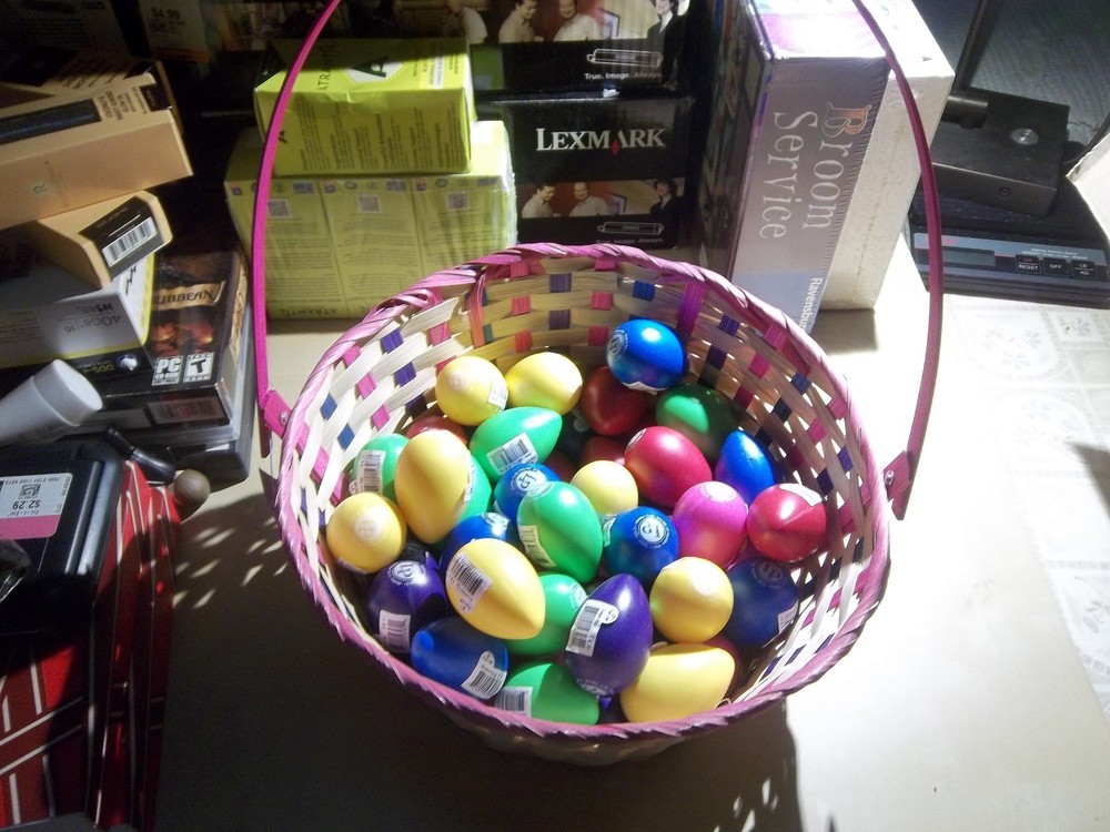 48 NEW LP Latin Percussion Rhythmix Plastic Easter Egg Shakers maracas