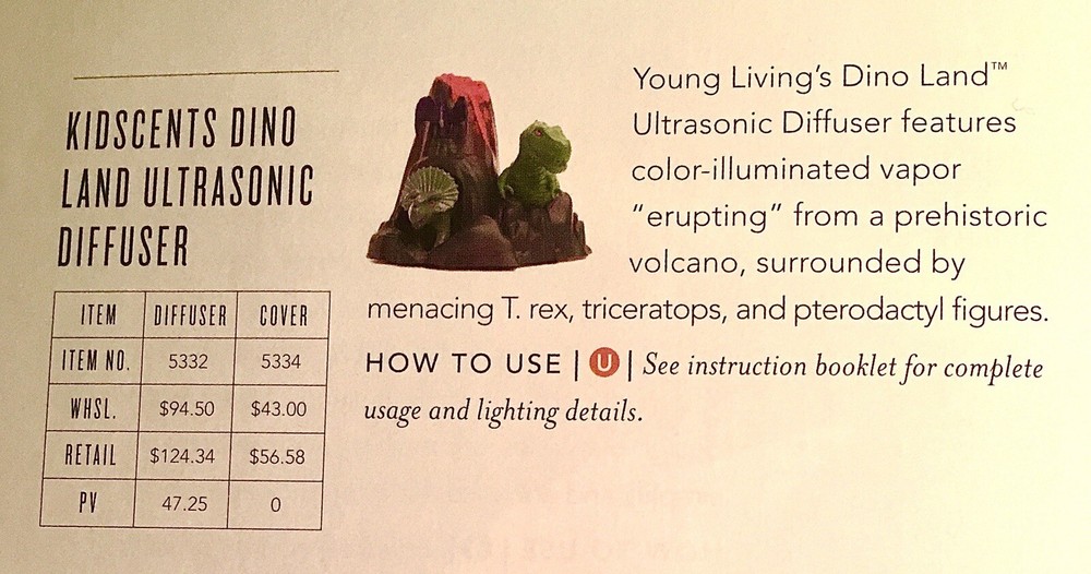 Dinosaur Dino Land Diffuser. Pump & Power Cord Young Living