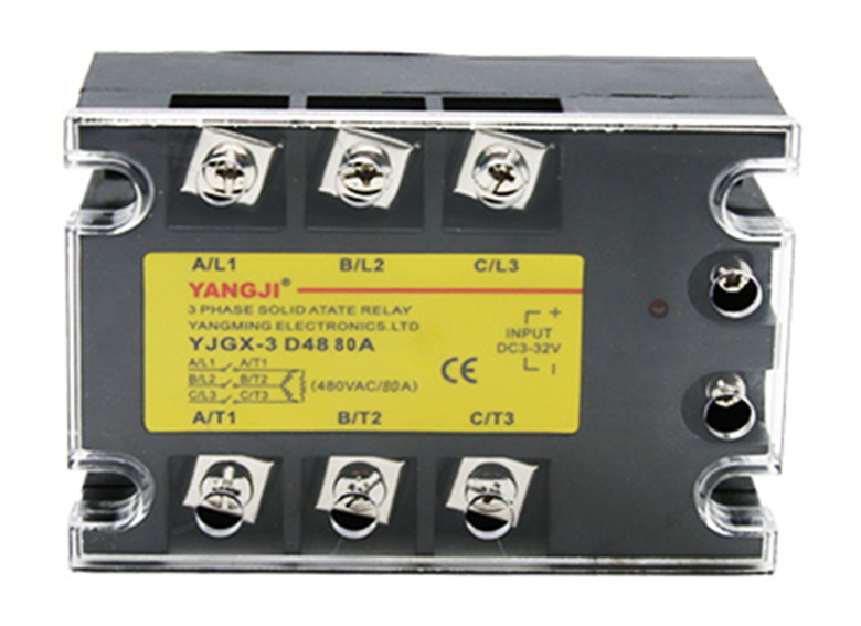 Three-phase DC control AC DC-AC solid state relay series YJGX-3D4880A  80A