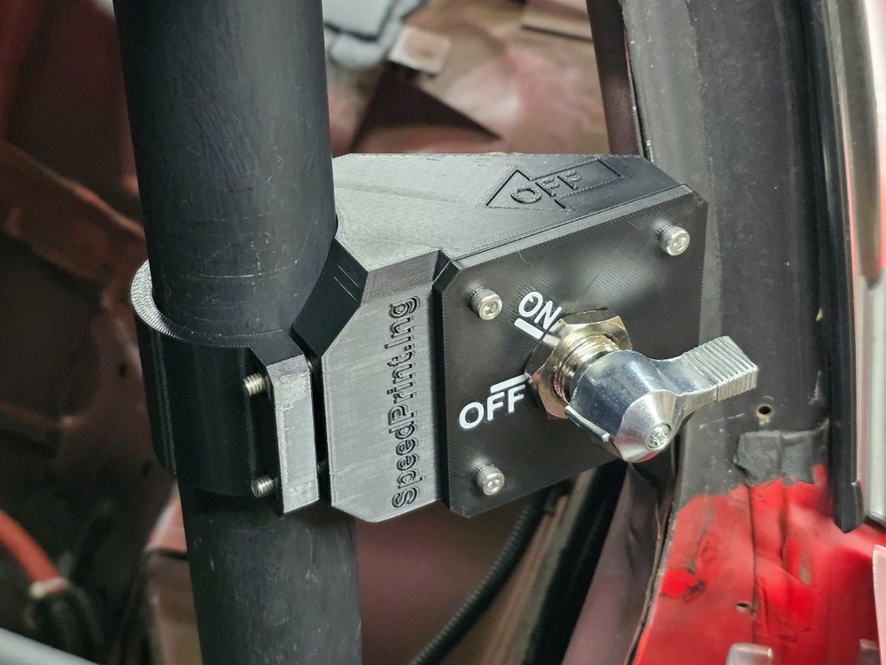 Roll Cage Mount for Disconnect Switch like QuickCar (top or side with hardware)