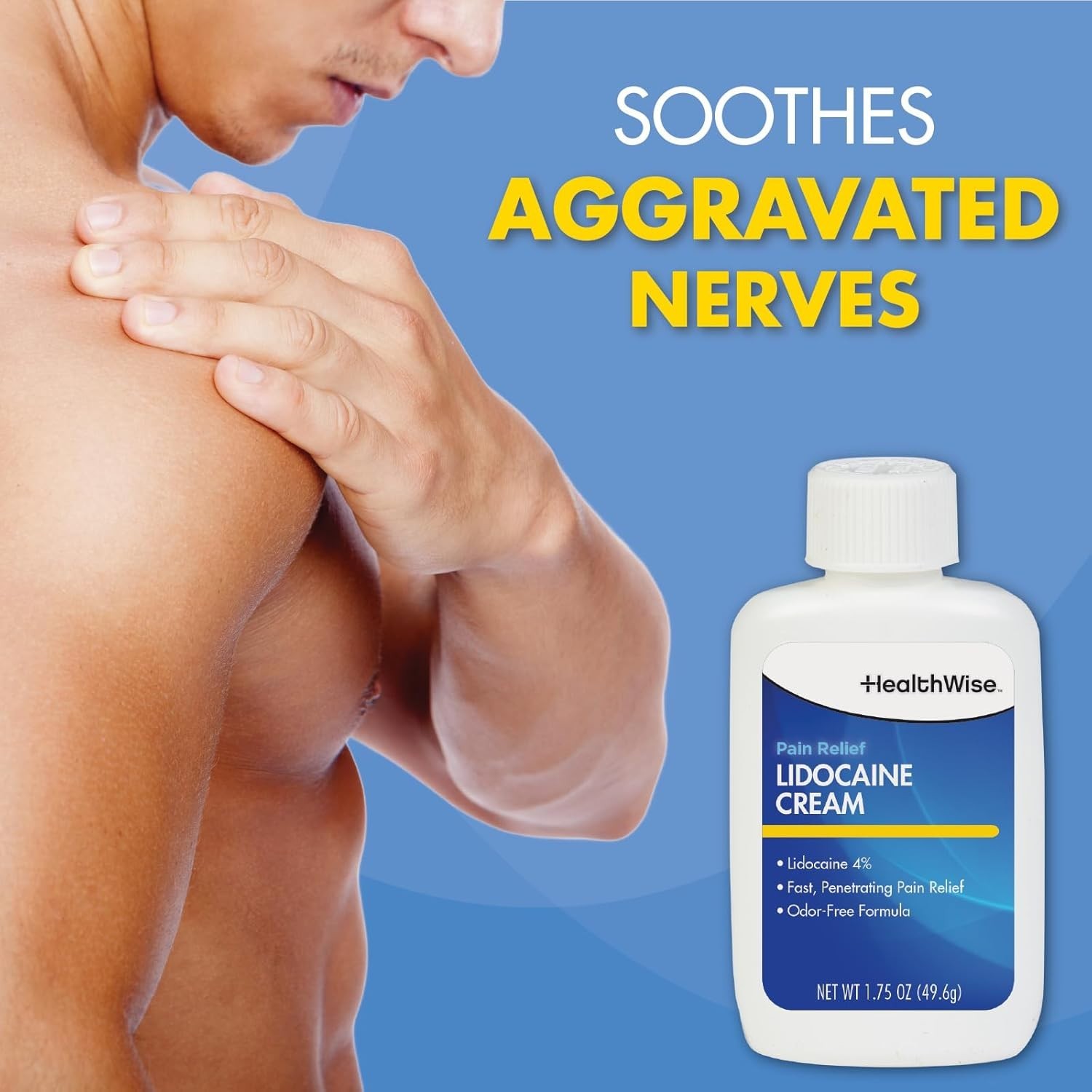 Maximum Strength Lidocaine Cream | Numbs Away Pain | Long-Lasting