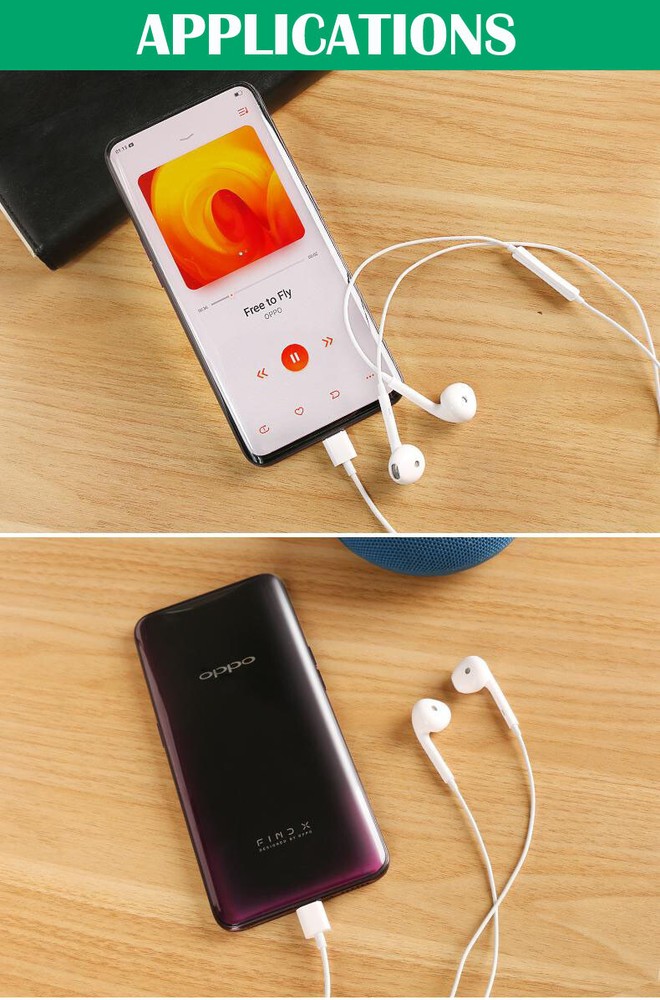 USB Type-C Earphone USB-C Headset With Mic Control Button For Oppo Find X8 PRO