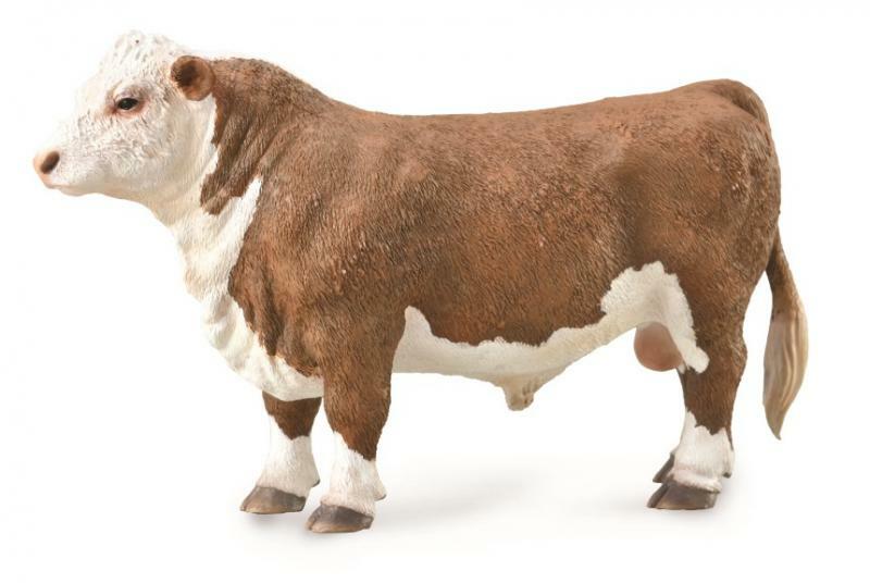 CollectA NIP * Polled Hereford Bull * 88861 Breyer Cow Model Toy Figurine