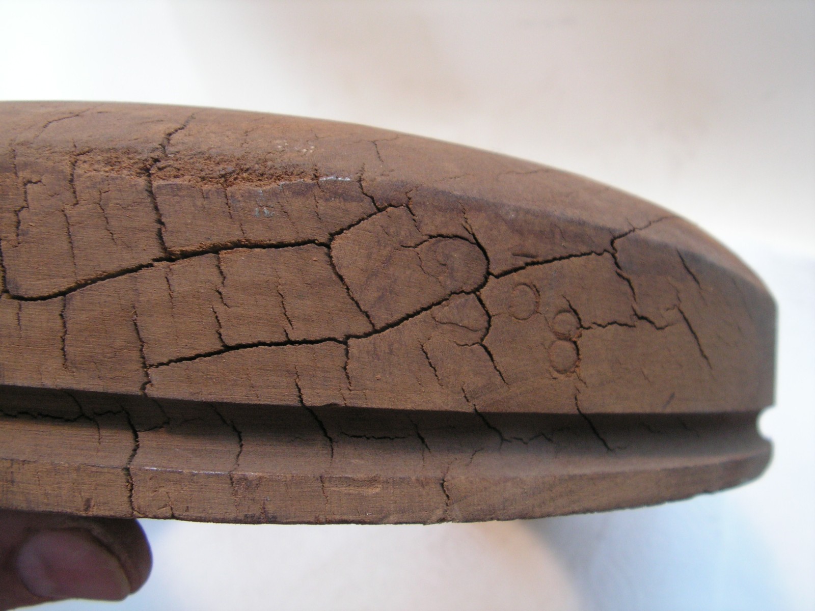 Antique Wooden Block Hat Brim Mold Millinery Form 32 6 3/4 2 5/8? 11" 12 5/8"