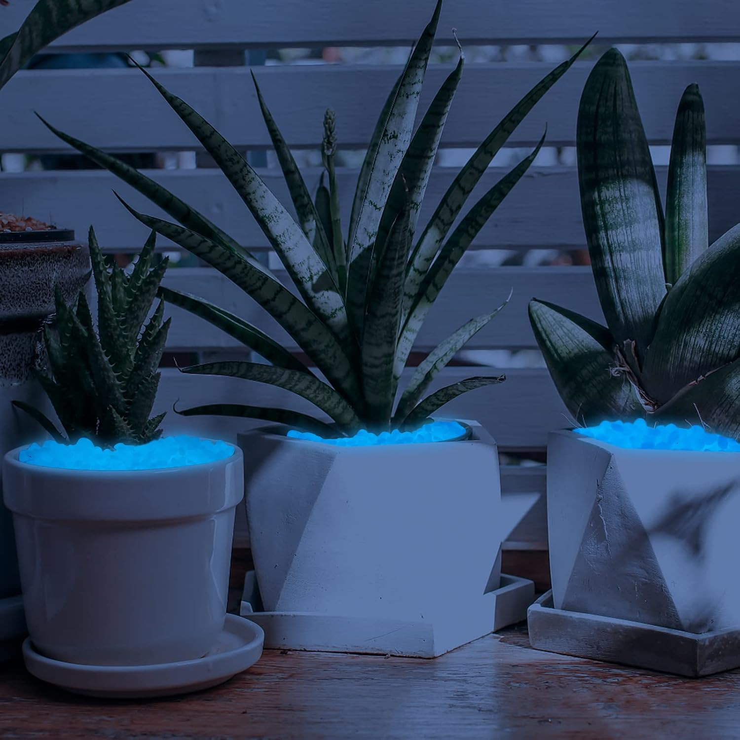 1000PC Glow in the Dark Stones Glowing Rocks Luminous Pebbles for Outdoor Decor,