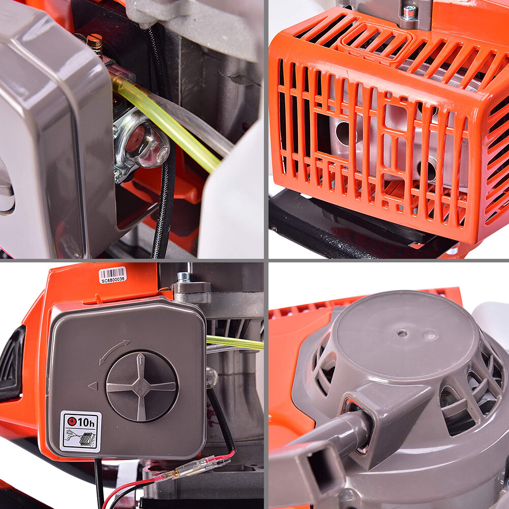 72CC 4HP Gas Powered Post Hole Digger With 4" 8" 12" Earth Auger Digging Engine