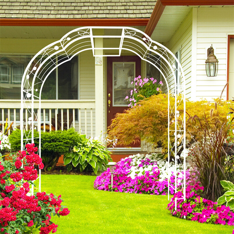 Metal Great Garden Arch Arbor for Climbing Rose Plants Outdoor Archway Trellis