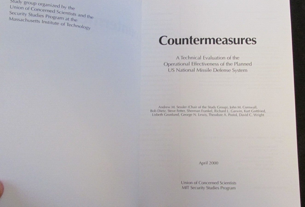 2000 US Missile Defense System Technical Evaluation MIT Concerned Scientists