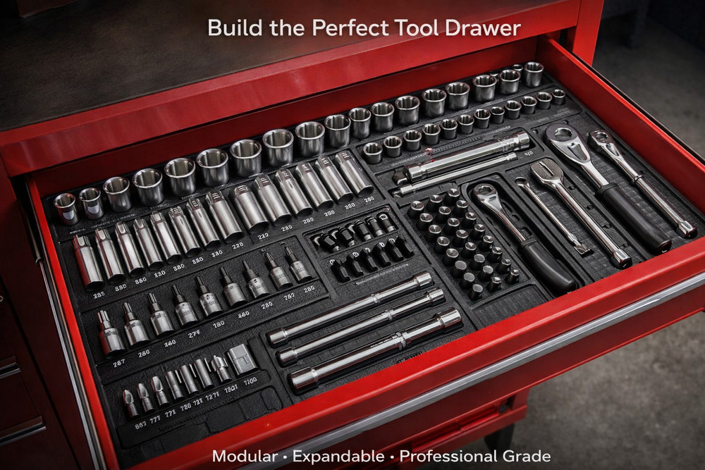Gridfinity 2×2 Hex Bit Holder Stackable | 1/4" Bit Organizer | Modular Storage