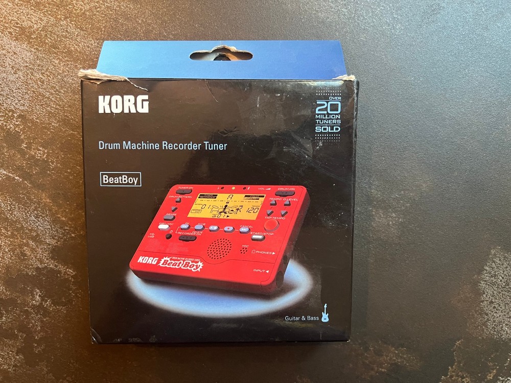 KORG BEAT BOY Drum Machine Recorder Tuner Samplers Red Recode Tuner Effector