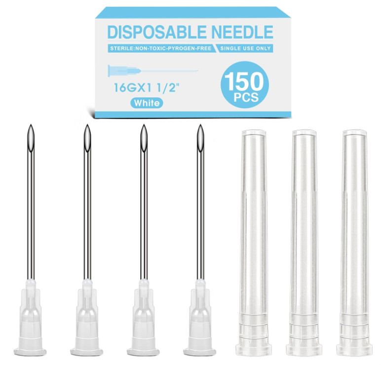 16 18 21 22 23 25 27 29 30 Gauge Inch Needle Luer Lock Separate package 150 Pcs,