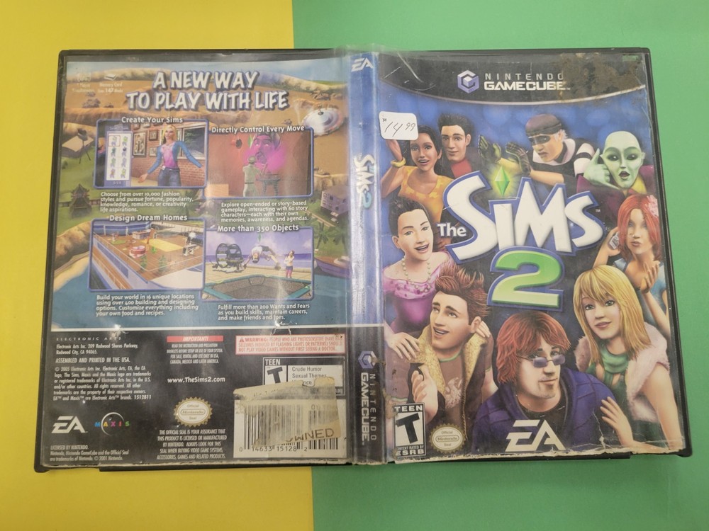Sims 2 (Nintendo GameCube, 2005) Case Only